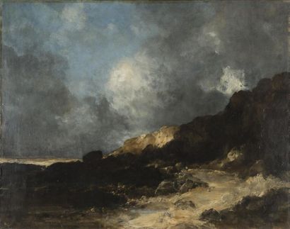 null Antoine VOLLON (1833-1900)
Paysage signé en bas à droite
huile sur toile 
90...