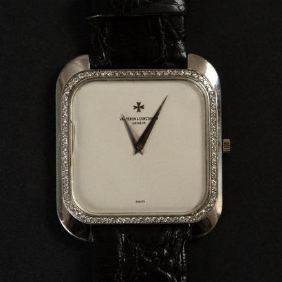 null VACHERON CONSTANTIN Suisse. Montre bracelet. Boîtier en or blanc (750) 18K entouré...