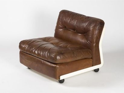 null Mario BELLINI (né en 1935)
Suite de deux fauteuils modèle Amanta
assise et dossier...