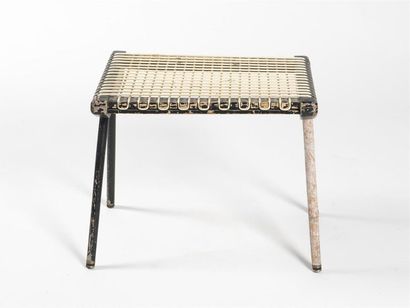 null Georges Adrien TIGIEN CARCASSON (20ème)
Tabouret en hêtre teinté noir tendu...