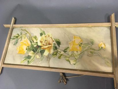 null Deux aquarelles à décor de roses
25 x 62 cm