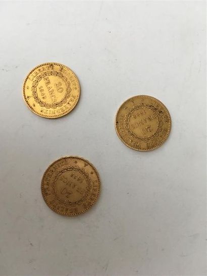 null Trois pièces de 20 francs II Rep 