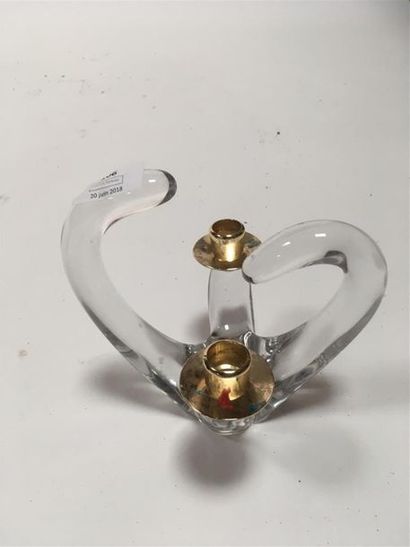 null SCHNEIDER bougeoir en cristal de forme libre
H : 19 cm