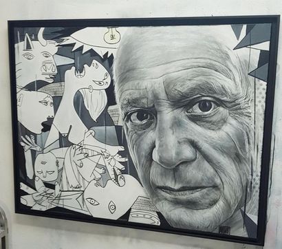 null Fabrice PRENAT (1982)
Picasso/Guernica
Acrylique, pastel, bombe et pastel
89x116...