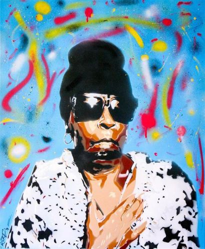 null AKORE (1976)
Old school grandma
Stencil, spray et acrylique sur toile
73x60...