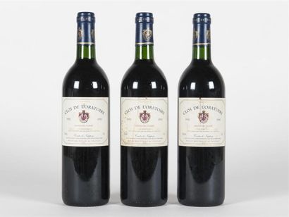 null 3 B CLOS DE L'ORATOIRE (quelques marques étiquettes) GCC St Emilion 1992