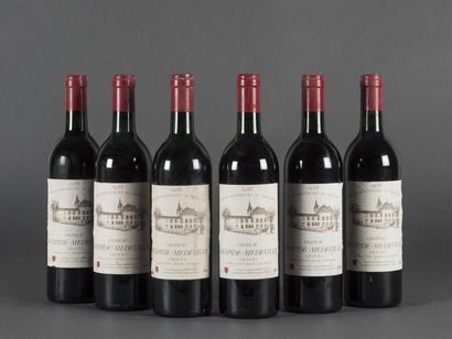 null 6 B CHÂTEAU RESPIDE-MÉDEVILLE Rouge (1 B.G; 1 e.a.) Graves 1988