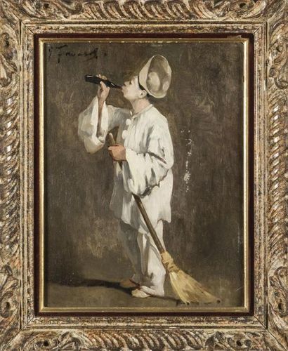 null Joseph FAVEROT (1862-1915)
L'arlequin
Huile sur panneau, signée en bas à gauche
35...