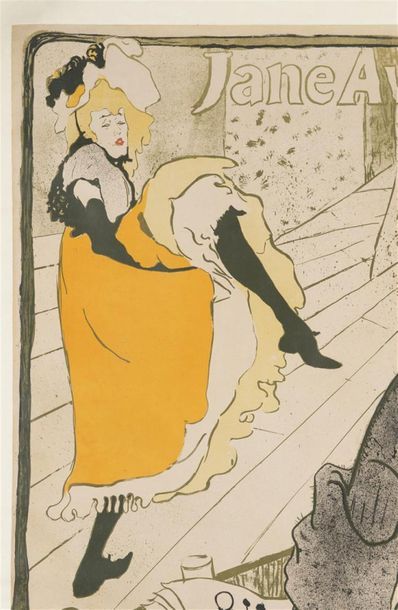 null Henri de TOULOUSE-LAUTREC (1864-1901) - JANE AVRIL, 1893. 
Affiche originale...