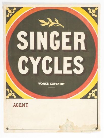 null SINGER CYLES - COVENTRY Iliffe & Son, Coventry et London. 100 x 77 cm Affiche...