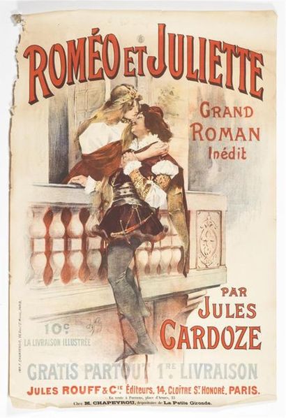 null WELY Jules - ROMÉO ET JULIETTE. Grand roman par Jules Cardoze. Imp. Champenois....