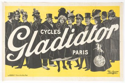 null HENRI Paolo Cycles GLADIATOR Paris, Imp. Kossuth & Cie, Paris, 90 x 140 cm....