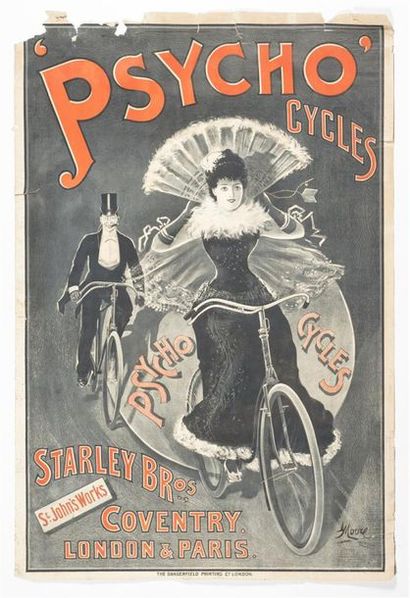 null MOORE Georges - PSYCHO CYCLES. Starley Bros Coventry. London & Paris. Imp. DARGERFIELD...