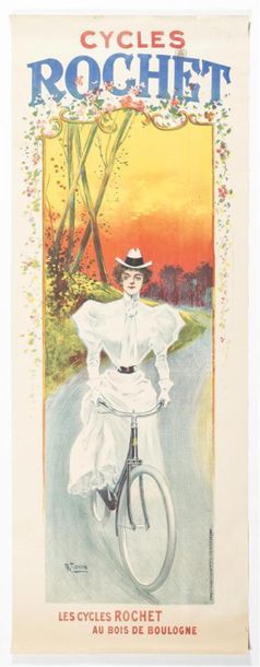 null TICHON Charles - Cycles ROCHET. Imp. Kossuth, Paris. 160 x 60 cm. Cachet d'affichage,...