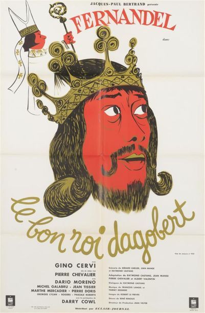 null Le bon roi Dagobert avec Fernandel affiche originale du film 80 x 119 cm