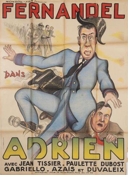 null Adrien avec Fernandel affiche originale du film 120 x 159 cm
