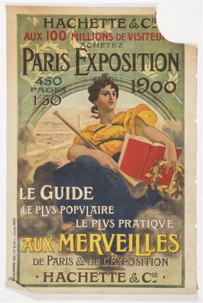 null FLAMENG François - Guide de L'EXPOSITION 1900. Imp. Viellemard 135 x 89 cm....
