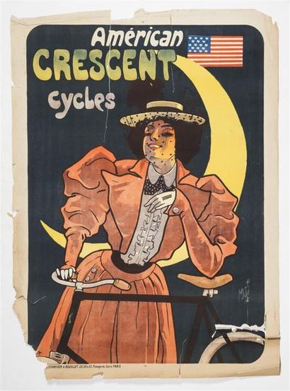 null MISTI (Ferdinand Mefliez) - AMERICAN CRESCENT CYCLES. Imp.Schneider & Bouillet...