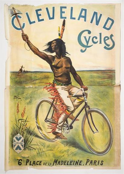 null PAL (Jean de Paléologue dit) - CLEVELAND CYCLES. Imp. Dupont, Paris. 150 x 110...