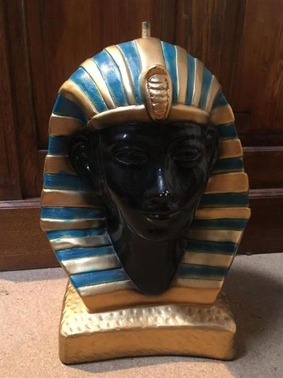 null Pied de lampe (tête egyptienne)