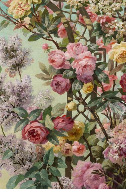 null Dans l'esprit de Victor DANGON (1845-c.1899) 
La treille fleurie 
Huile sur...