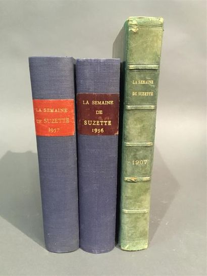 null la semaine de Suzette 3 volumes reliés 1907 - 1956 - 1957