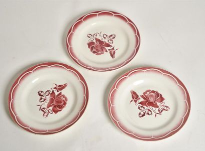 null Lot de 3 assiettes DIGOIN (Orly)
Sarreguemine
Motif de rose