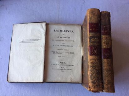 null CHATEAUBRIAND Les martyrs
3 volumes 1810
in12, reliure en veau