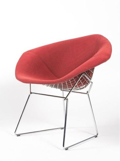 null Harry BERTOIA (1915-1978) 
Suite de six fauteuils dits "Diamant" - Création...