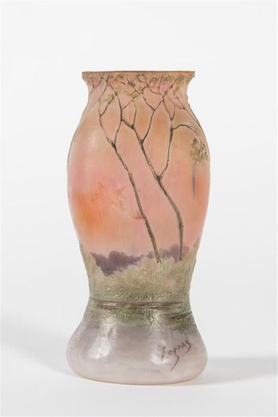 null François Théodore LEGRAS (1839-1960)
Petit vase tronconique en verre multicouche...