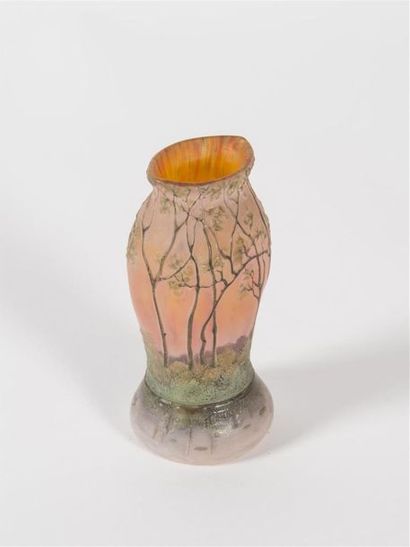 null François Théodore LEGRAS (1839-1960)
Petit vase tronconique en verre multicouche...