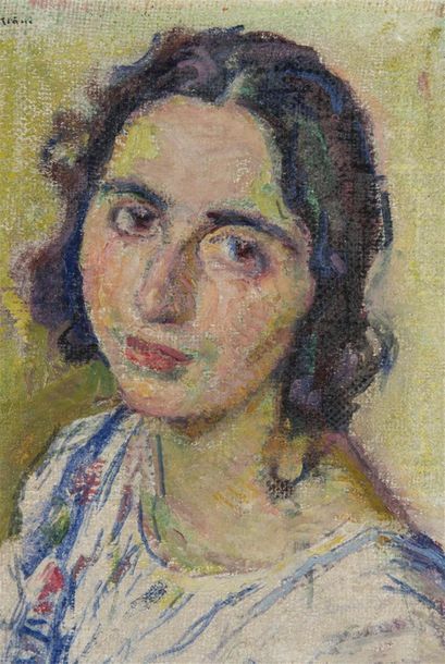 null Henry KLÄUI (1880-1962), école suisse
Portrait de jeune fille
Huile sur panneau
Signé...