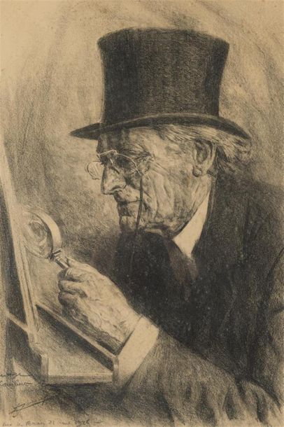 null Lucien JONAS (1880-1947)
L'amateur d'art , dédicacé à M Lambert
Dessin sur papier...