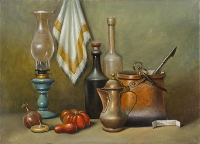 null Antonio NUNZIANTE (1956)
Nature morte au cuivre
Huile sur toile
50 x 70 cm
...