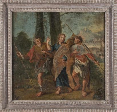 null Ecole française du 18ème siècle
Les pélerins d'Emmaüs
Huile sur toile
65, 5...
