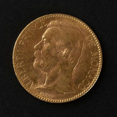 null 1 Pièce OR 100 Lires Albert de Monaco de 1896 (32,20g)