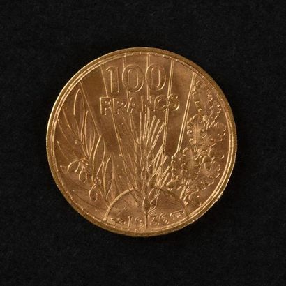 null 1 pièce OR de 100 F République française Bazor 1936 (6,5)