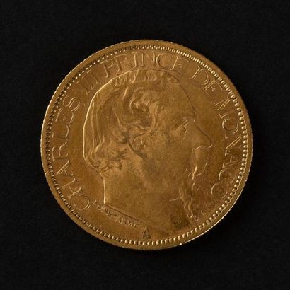 null 1 pièce OR Charles III Prince Monaco 1884 (32,20)