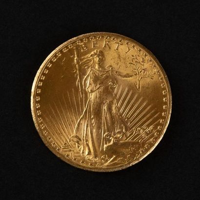 null 1 Pièce OR de 20 dollars américain aigle en or jaune de 1926 Poids : 33,40 ...