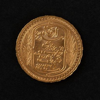 null 1 pièce OR de 100 F Tunisie 1932 (6,6)