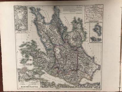 null Atlas Von HELLAS, des colonies grecques, Berlin 1872, format in folio à l'italienne,...