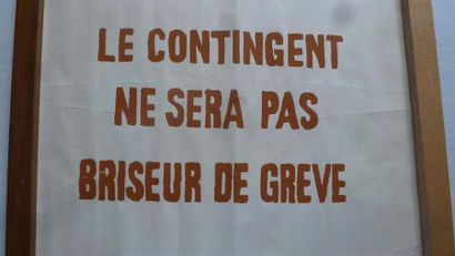 null [MAI 68 AFFICHE] Le contingent ne sera pas briseur de grèves Cachet ENSA Paris.
55...