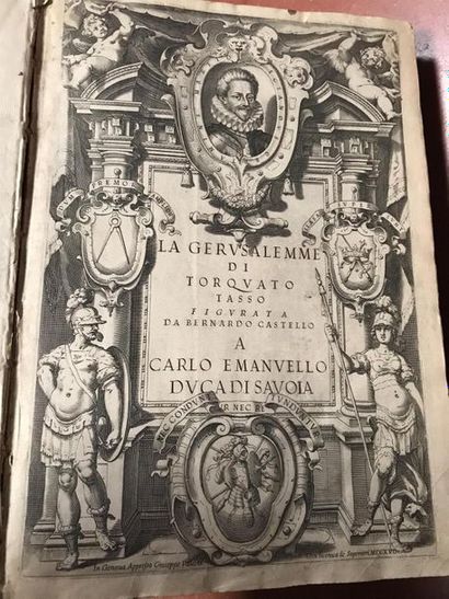 null TASSE (T.). La Gerusalemme Genova, G. Pavoni, 1617, (reliure postérieur dos...