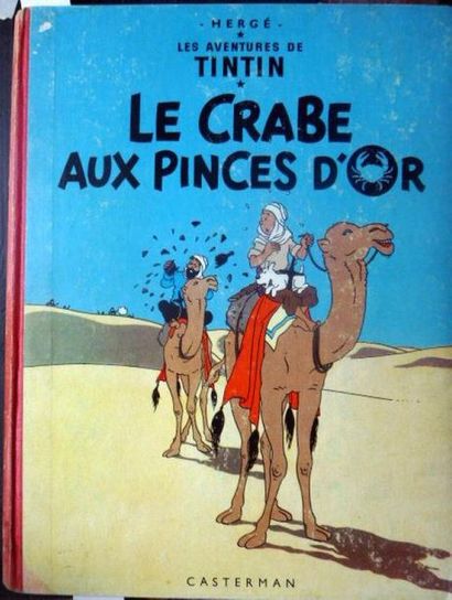 null HERGE  TINTIN LE CRABE AUX PINCES D'OR 
Casterman vers 1960  
Cartonnage éditeur...