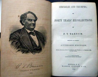 null CIRQUE   P T BARNUM STRUGGLES AND TRIUMPHS
Buffalo  1873
Un volume in / 8 relié...