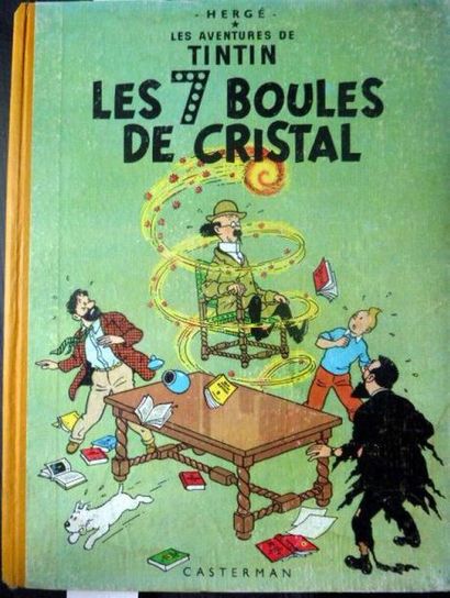 null HERGE TINTIN LES SEPT BOULES DE CRISTAL
Casterman vers 1960
Cartonnage éditeur...