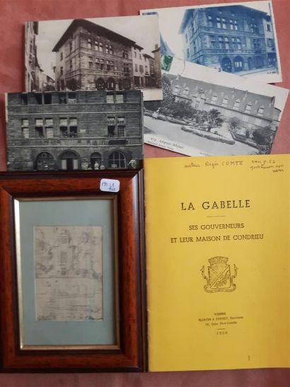 null LOT :
Regis COMPTE :Livret maison de la gabelle à Condrieu
Trois cartes postales...