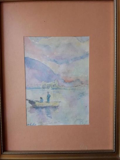 null Hippolyte LETY (1878 - 1959)
Lac d'ANNECY à SAINT-JORIOZ
Aquarelle sur papier,...