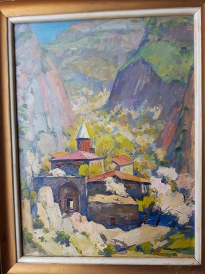 null Pierre THEVENIN (1905-1960)
Paysage méridional
Huile sur panneau, encadrée,...