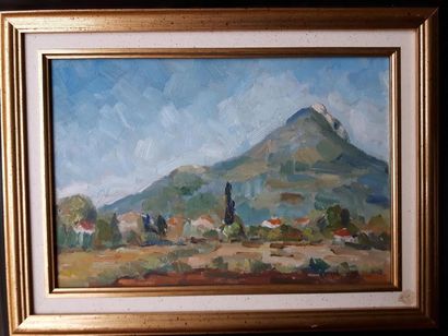 null Victor FERRERI (1915-2009)
La montagne Sainte Victoire
Huile sur panneau,
signée...